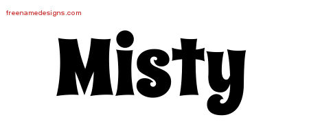 Groovy Name Tattoo Designs Misty Free Lettering