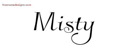 Elegant Name Tattoo Designs Misty Free Graphic