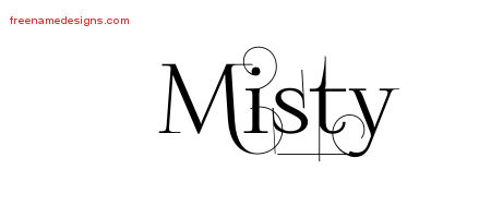 Decorated Name Tattoo Designs Misty Free
