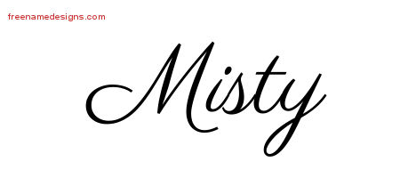 Classic Name Tattoo Designs Misty Graphic Download