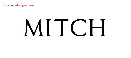 Regal Victorian Name Tattoo Designs Mitch Printable