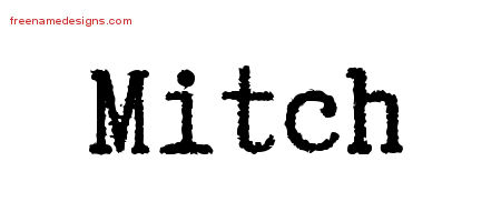 Typewriter Name Tattoo Designs Mitch Free Printout