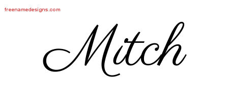 Classic Name Tattoo Designs Mitch Printable