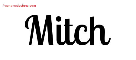 Handwritten Name Tattoo Designs Mitch Free Printout