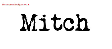 Vintage Writer Name Tattoo Designs Mitch Free