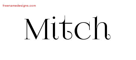 Vintage Name Tattoo Designs Mitch Free Printout