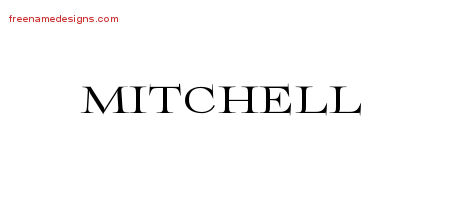 Flourishes Name Tattoo Designs Mitchell Printable