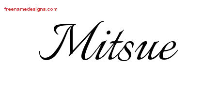 Calligraphic Name Tattoo Designs Mitsue Download Free