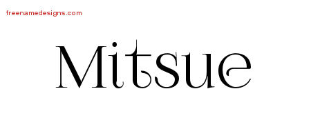 Vintage Name Tattoo Designs Mitsue Free Download