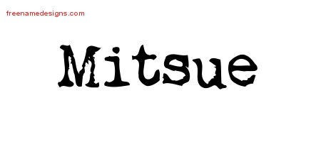 Vintage Writer Name Tattoo Designs Mitsue Free Lettering