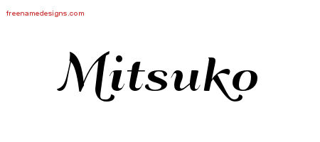 Art Deco Name Tattoo Designs Mitsuko Printable