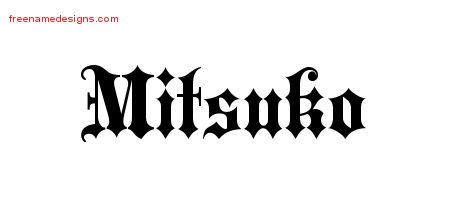 Old English Name Tattoo Designs Mitsuko Free
