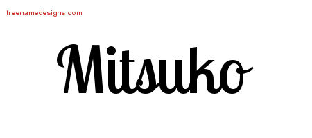 Handwritten Name Tattoo Designs Mitsuko Free Download