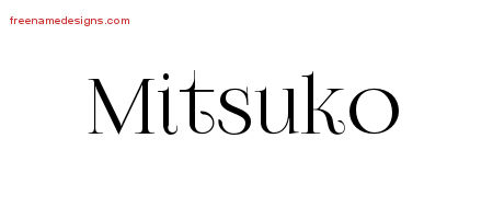 Vintage Name Tattoo Designs Mitsuko Free Download