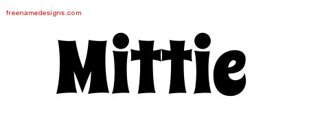 Groovy Name Tattoo Designs Mittie Free Lettering