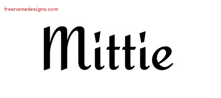 Calligraphic Stylish Name Tattoo Designs Mittie Download Free