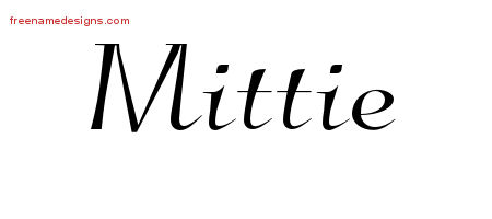 Elegant Name Tattoo Designs Mittie Free Graphic