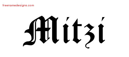 Blackletter Name Tattoo Designs Mitzi Graphic Download