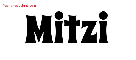 Groovy Name Tattoo Designs Mitzi Free Lettering