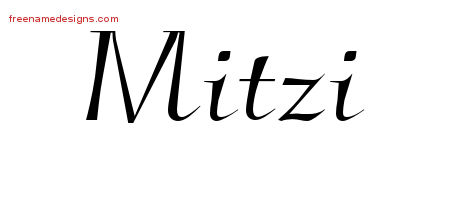 Elegant Name Tattoo Designs Mitzi Free Graphic