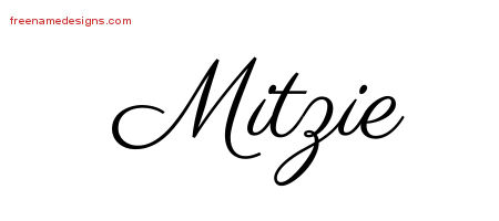 Classic Name Tattoo Designs Mitzie Graphic Download