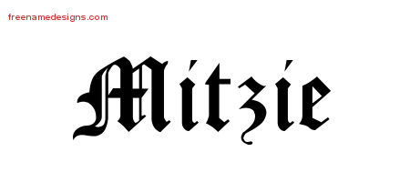 Blackletter Name Tattoo Designs Mitzie Graphic Download