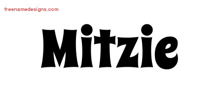 Groovy Name Tattoo Designs Mitzie Free Lettering