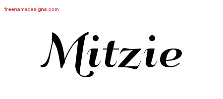 Art Deco Name Tattoo Designs Mitzie Printable