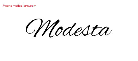 Cursive Name Tattoo Designs Modesta Download Free