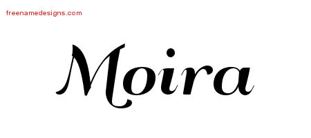 Art Deco Name Tattoo Designs Moira Printable