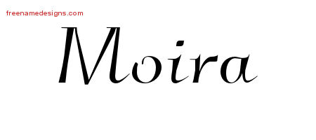 Elegant Name Tattoo Designs Moira Free Graphic