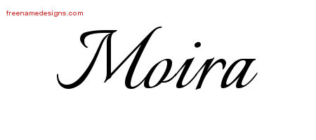 Calligraphic Name Tattoo Designs Moira Download Free