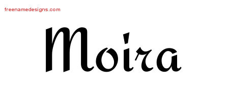 Calligraphic Stylish Name Tattoo Designs Moira Download Free