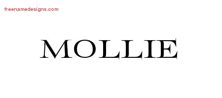 Flourishes Name Tattoo Designs Mollie Printable
