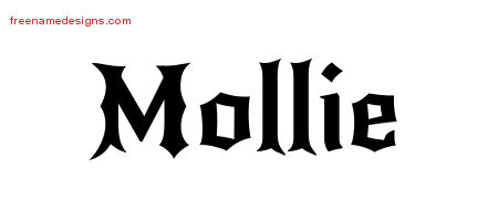 Gothic Name Tattoo Designs Mollie Free Graphic
