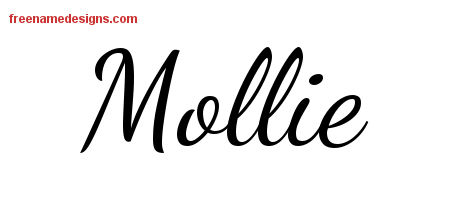 Lively Script Name Tattoo Designs Mollie Free Printout