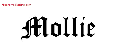 Blackletter Name Tattoo Designs Mollie Graphic Download