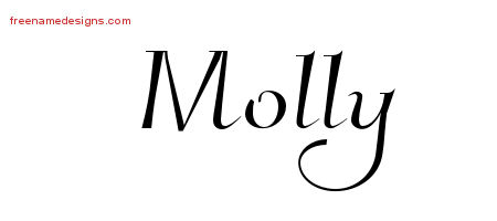 Elegant Name Tattoo Designs Molly Free Graphic
