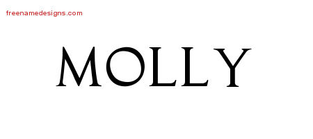 Regal Victorian Name Tattoo Designs Molly Graphic Download