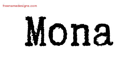 Typewriter Name Tattoo Designs Mona Free Download