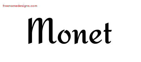 Calligraphic Stylish Name Tattoo Designs Monet Download Free