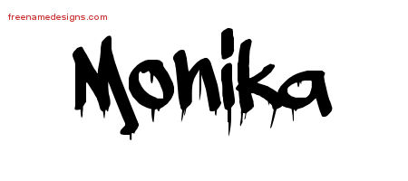 Graffiti Name Tattoo Designs Monika Free Lettering