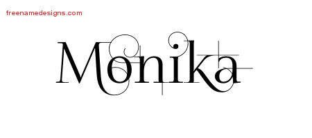 Decorated Name Tattoo Designs Monika Free