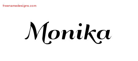 Art Deco Name Tattoo Designs Monika Printable