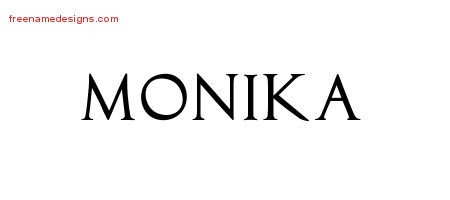 Regal Victorian Name Tattoo Designs Monika Graphic Download