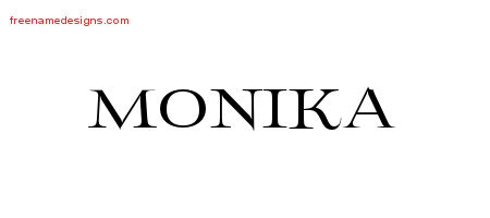 Flourishes Name Tattoo Designs Monika Printable