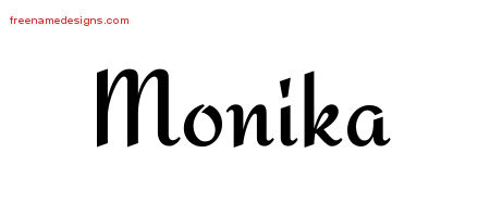 Calligraphic Stylish Name Tattoo Designs Monika Download Free
