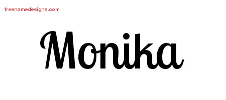Handwritten Name Tattoo Designs Monika Free Download