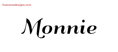 Art Deco Name Tattoo Designs Monnie Printable