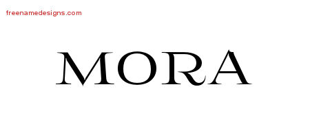 Flourishes Name Tattoo Designs Mora Printable